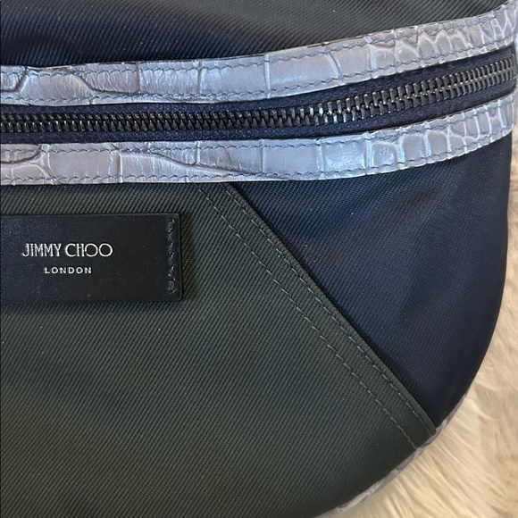Jimmy Choo tri color bum bag EUC nylon and leather unisex L-XL - Picture 12 of 13